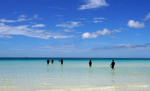 duikers op het mooie eiland Boracay