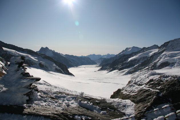 Aletschgletsjer vanaf het Jungfraujoch
