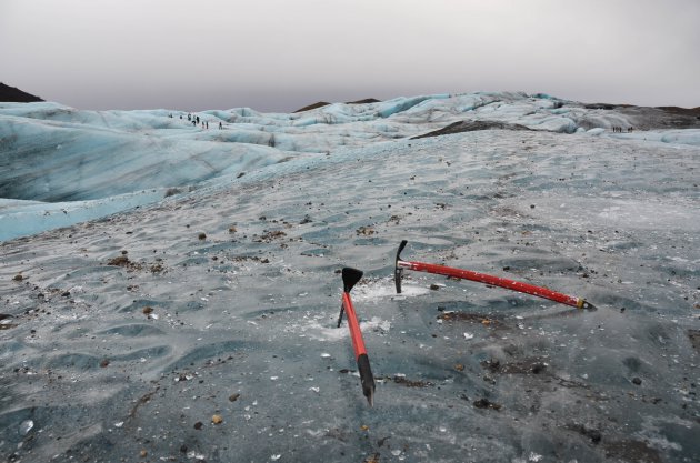 Op het blauwe ijs van de Vatnajokull