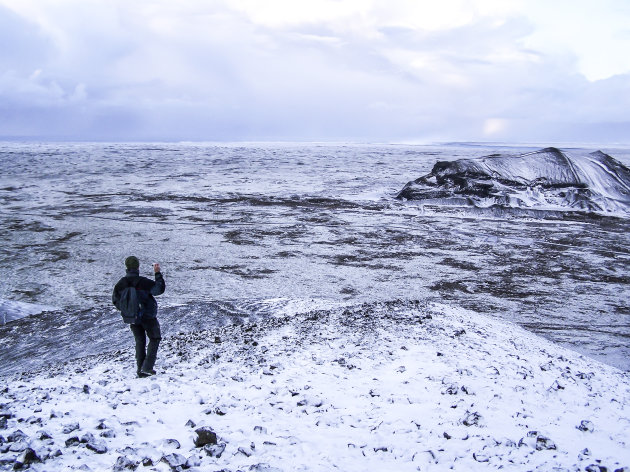 Wandelen in winters IJsland