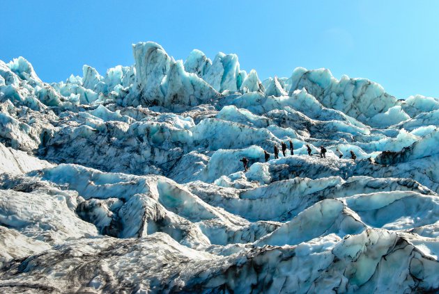 Een gletsjertocht in Skaftafell NP in IJsland