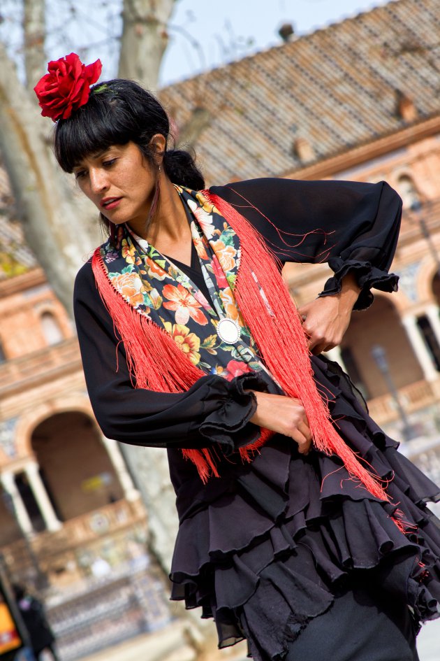 Flamencoshow in de buitenlucht van Sevilla