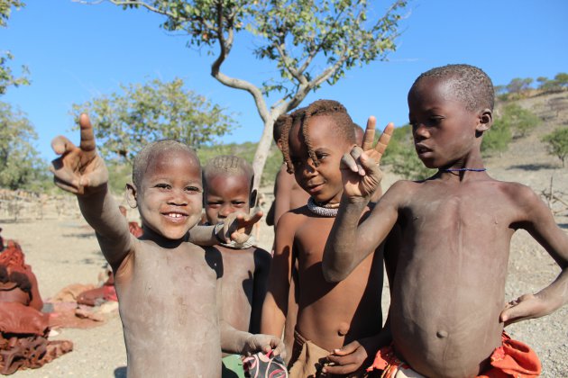 Himba-kinderen in Namibië